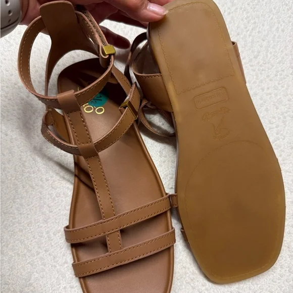 Franco Sarto Brown Strappy Sandals - Picture 7 of 10